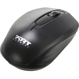 Port Connect Office Mouse - Radio Frequency - USB - Optical - 3 Button(s) - 1 - Wireless - 2.40 GHz - 1000 dpi - Scroll Wh