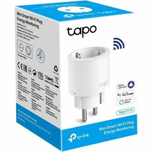 Tapo Mini Smart P115 Smart Plug - 230 V AC - Alexa, Google Assistant Unterstützt - Weiß