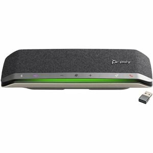 Poly Sync 40 Câblé / Sans fil Bluetooth Haut-parleur Main Libre - Argenté - 3Microphone(s) - 50 mm Enceinte(s)