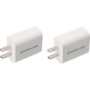 IOGEAR GearPower Compact USB-C 20W Charger 2-Pack - 20 W - 5 V DC, 9 V DC, 12 V DC Output - 3 A - 2