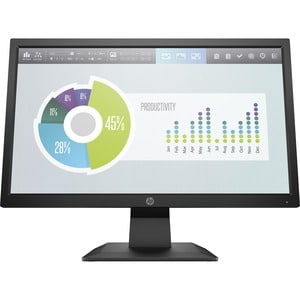 HP P204v 50.80 cm (20") Class HD+ LCD Monitor - 16:9 - Black - 49.53 cm (19.50") Viewable - Twisted nematic (TN) - LED Bac