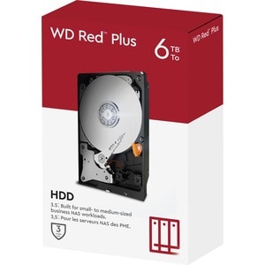 WD Red Plus WD60EFZX 6 TB Hard Drive - 3.5" Internal - SATA (SATA/600) - Conventional Magnetic Recording (CMR) Method - St