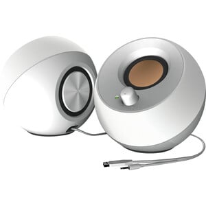 Creative Pebble 2.0 Speaker System - 4.4 W RMS - White - 100 Hz to 17 kHz