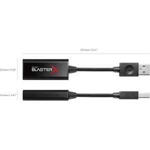 Creative Sound BlasterX G1 External Sound Box - 24 bit DAC Data Width - 7.1 Sound Channels - External - Creative - USB 3.0
