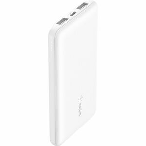 Belkin 15W 3-port USB Power Bank - 10K mAh - 2xUSB-A (12W), 1xUSB-C (15W) - Portable Charger - w/ USB-A to USB-C Cable - W