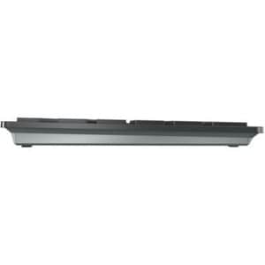 CHERRY KW 9100 SLIM Keyboard - Wireless Connectivity - Spanish - Black, Silver - Scissors Keyswitch - Bluetooth/RF - 4 - 1