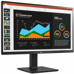 LG 27BQ75QB-B 27" Class WQHD LED Monitor - Textured Black - 27" Viewable - In-plane Switching (IPS) Technology - Edge LED 