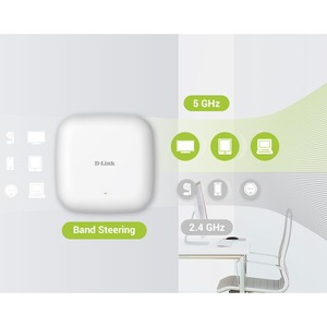 D-Link Nuclias DAP-X2810 Dual Band IEEE 802.11 a/b/g/n/ac/ax 1.76 Gbit/s Wireless Access Point - 2.40 GHz, 5 GHz - 2 x Int