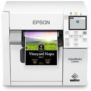 Epson ColorWorks CW-C4000 Desktop Inkjet Printer - Color - Label Print - Gigabit Ethernet - USB - USB Host - With Cutter -