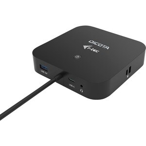 Dicota USB-Typ C Docking Station für Tablet, Notebook, Monitor - 100 W - Schwarz - Tragbar - 2 Unterstützte Displays - 5K,
