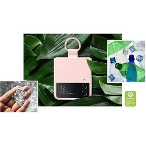 Samsung Carrying Case Samsung Galaxy Z Flip4 Smartphone - Pink - Silicone Body - Ring