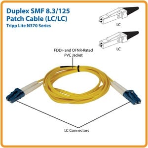 Tripp Lite series N370-05M 5 m Glasfaser Netzwerkkabel - Cable for Netzwerkgerät - Erster Anschluss: 2 x LC - 400 Gbit/s -