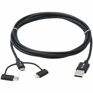 Tripp Lite series M101-006-LMC-BK 1,83 m Lightning/Micro-USB/USB/USB-C Datentransferkabel - Cable for Computer, Notebook, 