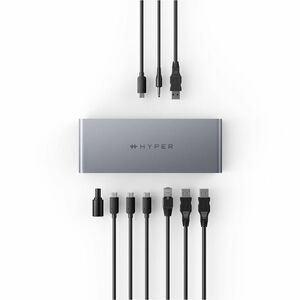 Targus HyperDrive HDTB4D-EU Thunderbolt 4 Docking Station für Monitor, Desktop-PC, Tablet, Notebook - Ladefunktion - Speic