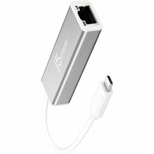 j5create JCE133G Gigabit Ethernet Adapter for PC - 10/100/1000Base-T - USB Type C - Twisted Pair
