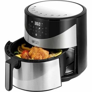 Ultima Cosa Presto Luxe Grande 8L / 8.5QT Air Fryer - 8.04 L Oil - 2.72 kg Food - Stainless Steel, Silver, Black