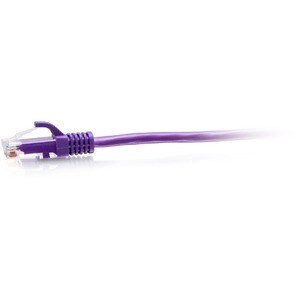 C2G 1ft Cat6a Snagless Unshielded (UTP) Slim Ethernet Patch Cable - Purple - 1 ft Category 6a Network Cable for Network De