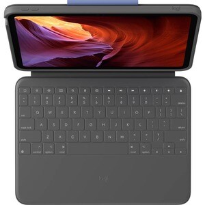 Logitech Rugged Folio Rugged Keyboard/Cover Case (Folio) Apple, Logitech iPad (10th Generation) Tablet - Graphite - Drop R