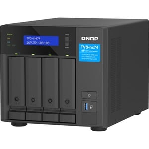 QNAP TVS-h474-PT-8G 4 x Gesamtzahl Einschübe SAN/NAS-Speichersystem - 5 GB Größe Flash-Speicher - Intel Pentium Gold G7400