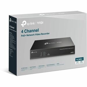 TP-Link VIGI NVR1004H-4P 4 Kanäle Kabel Videoüberwachungsstation - Netzwerk-Videorekorder - HDMI - 4K Aufnahme
