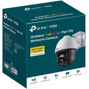 TP-Link VIGI C540 4 Megapixel Outdoor Netzwerkkamera - Farbe - Kuppel - Weiß - 30 m Infrarot Nachtsicht - H.265+, H.265, H