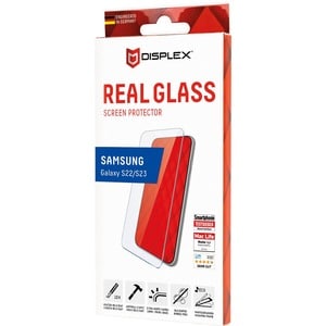 Displex Real Glass 10H Tempered Glass, Silicone Screen Protector - For LCD Smartphone - Scratch Resistant, Impact Resistan