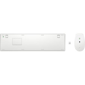 HP 650 键盘鼠标 - A 型 USB 柱塞 无线 RF 2.40 GHz 键盘 - 19 按键 - 键盘/键盘颜色: 白 - A 型 USB 无线 鼠标 - 4000 dpi - 滚轮 - 指点设备颜色: 白 - 对称 - AAA, AA