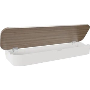 Chief Voyager Storage Shelf Accessory - For Mobile Cart - White - 30" Width x 10.5" Depth x 4" Height - Wood - White