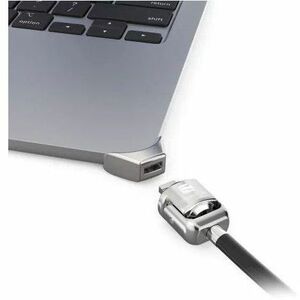 Compulocks Ledge Lock Adapter for MacBook Air 13" M2 with Keyed Lock Silver - Smallest MacBook Lock Slot Adapter, Compatib