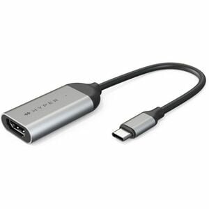 Hyper HyperDrive HD-H8K-GL A/V Adapter - 1 x 24-pin USB Type C - Male - 1 x HDMI 2.1 Digit Audio/Video - Female - 7680 x 4