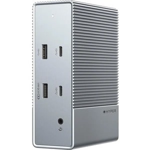 Targus HyperDrive HDG215-EU USB-Typ C Docking Station für Notebook, Tablet-PC, Desktop-PC - Silber - 3 Unterstützte Displa