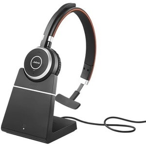 Jabra Evolve 65 Wireless Over-the-head Mono Headset - Black - Binaural - Ear-cup - 3000 cm - Bluetooth - Noise Cancelling 