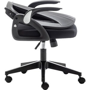 Urban Factory Ergo Folding Chair - Adjustable Seat - Fabric Back - Plastic, Mesh - Armrest