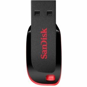 SanDisk Cruzer Blade 32 GB USB 2.0 Flash Drive - Red, Black - 5 Year Warranty