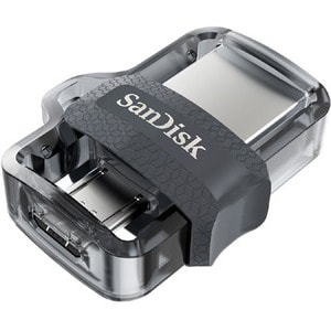 SanDisk Ultra Dual Drive 64 GB Micro USB, USB 3.0 Type A Flash Drive - Black - 150 MB/s Read Speed - 5 Year Warranty