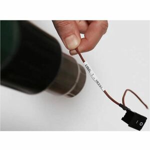 Etiquette pour Câbles Brother - 17,70 mm Largeur x 1500 mm Longueur - Ruban adhésif - Noir sur blanc