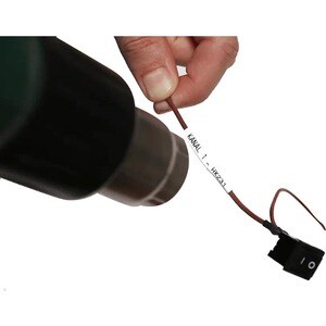 Etiquette pour Câbles Brother - 5,20 mm Width x 1500 mm Length x 3,10 mm Diamètre - Rectangle - Noir sur blanc - Thermo-ré