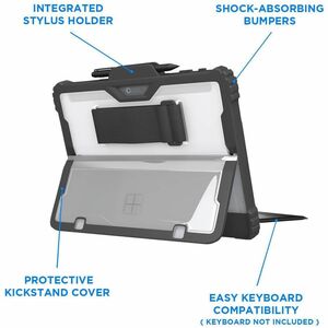 Extreme Shell for Microsoft Surface Pro 9/10/11 13" (Black) - For Microsoft Surface Pro 9, Surface Pro 10 Tablet - Black -