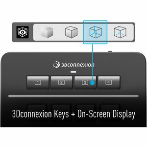 3Dconnexion Numpad Pro - Designed for professionals - Wireless Connectivity - Bluetooth - 2.40 GHz - USB Type C Interface 