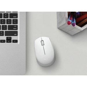 Logitech M170 Mouse - Optical - Wireless - Radio Frequency - 2.40 GHz - Off White - USB - Symmetrical