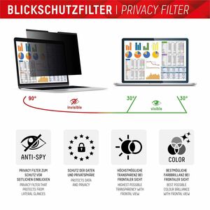 Displex 3H Gehärtetes Glas Blickschutzfilter - für 36,1 cm (14,2 Zoll) LCD MacBook Pro - Blaulicht-Reduzierung - Kratzfest