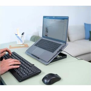 Trust Exto Kühlständer - Biszu 40,6 cm (16 Zoll) Bildschirmgröße Notebook Unterstützung - Grau - 1 Lüfter - 650 U/min - 24