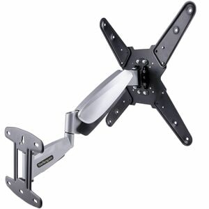 StarTech.com Wandhalterung für TV, Flachbildschirm, Gekrümmte Bildschirmanzeige - Schwarz, Silber - Höhenverstellbar - 1 U
