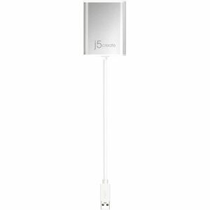 j5create JUA354-N Adaptador A/V - 1 - 3840 x 2160 Supported - Prata