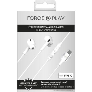 Auricular Bigben Force Play Cableado Intrauricular Estéreo - Blanco - Biauricular - Intrauditivo - 16 Ohm - 20 Hz a 20 kHz