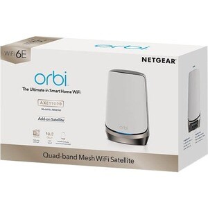 Netgear Orbi RBSE960 Quad Band IEEE 802.11 a/b/g/n/ac/ax 10.80 Gbit/s Wireless Range Extender - Indoor - 2.40 GHz, 5 GHz, 