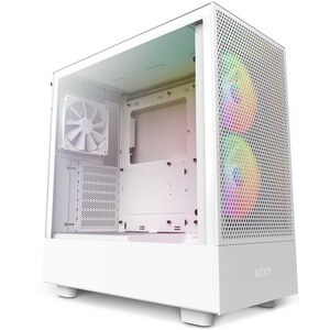 NZXT H5 Flow Computer Case - ATX Motherboard Supported - Mid-tower - Galvanized Cold Rolled Steel (SGCC), Tempered Glass -