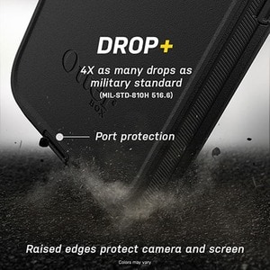 OtterBox Defender Rugged Carrying Case (Holster) Apple iPhone 12 Pro, iPhone 12 Smartphone - Black - Drop Resistant, Dirt 