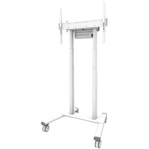 Neomounts Display Cart - 110 kg Capacity - 4 Casters - Steel - 1019 mm Width x 831 mm Depth x 2127 mm Height - White