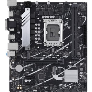 Asus Prime B760M-K D4-CSM Desktop Motherboard - Intel B760 Chipset - Socket LGA-1700 - Micro ATX - Pentium Gold, Celeron P